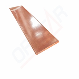 Copper rectangle bar - full round edges, C1100 - 1/2H - Thailand